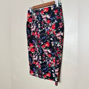 EXPRESS floral pencil skirt stretchy colorful spring wildflowers date sz 2 NWOT